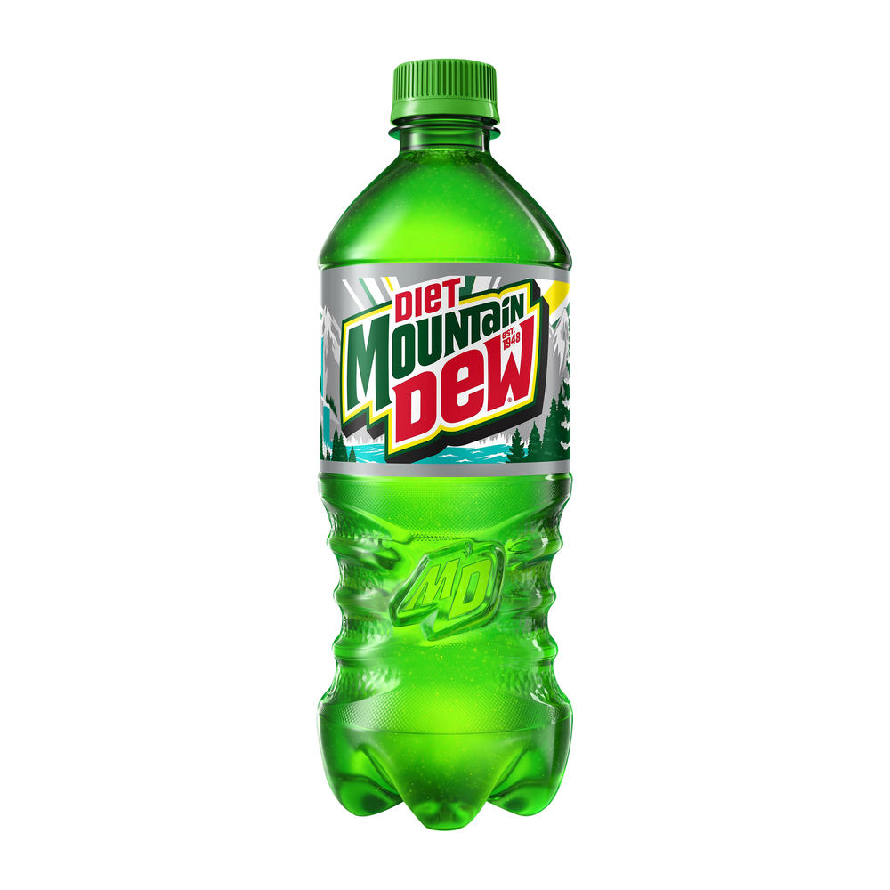 Mountain Dew Diet Citrus Soda Soft Drink, 20 oz