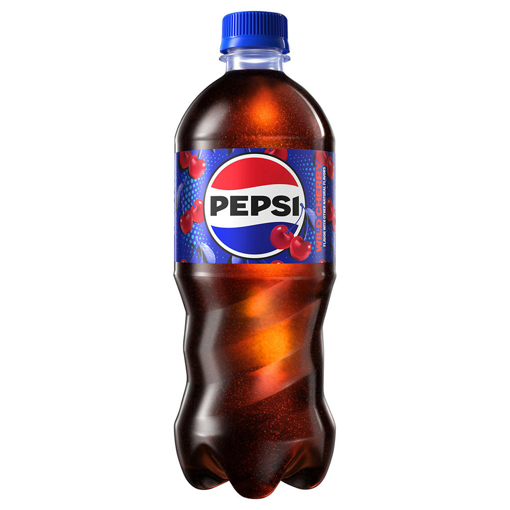 Pepsi Wild Cherry Soda Soft Drink, 20 oz