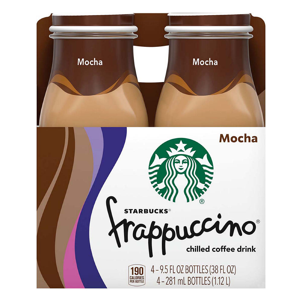 Starbucks Mocha Frappuccino Coffee Drink 4 pk Bottles, 9.5 oz