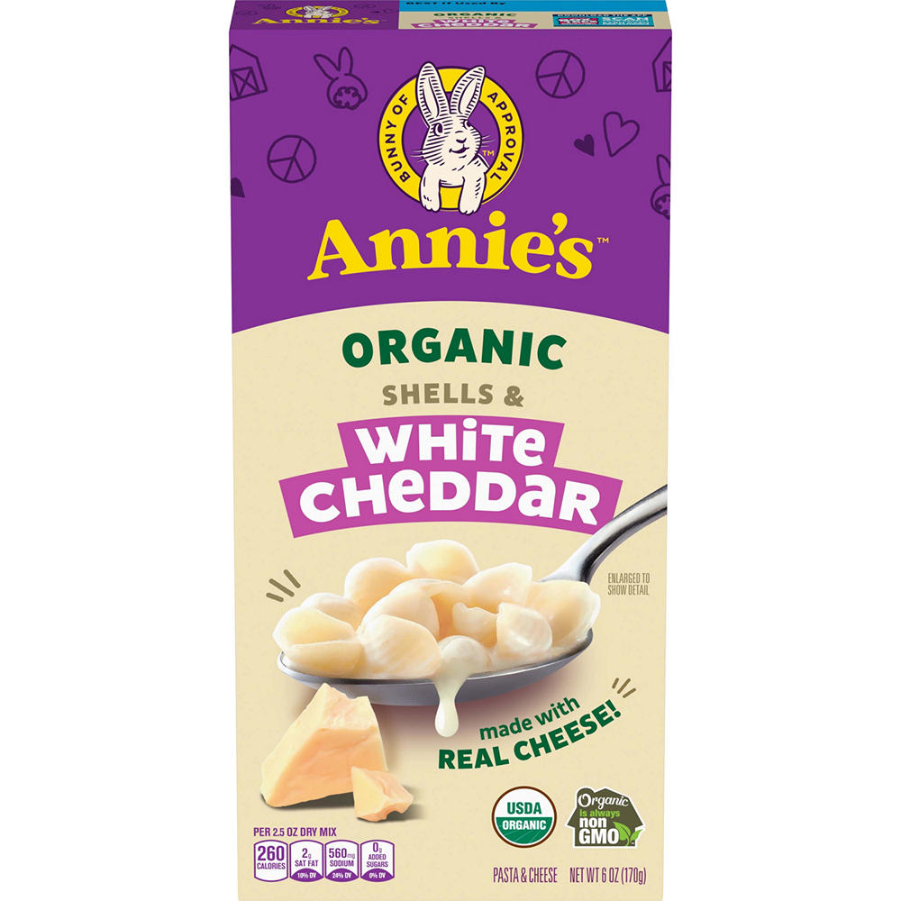 Annie's Organic Shells & White Cheddar Macaroni and Cheese, 6 oz