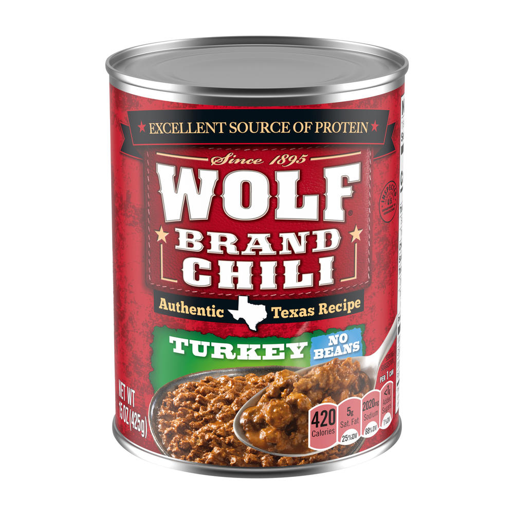 Wolf Turkey Chili No Beans, 15 oz