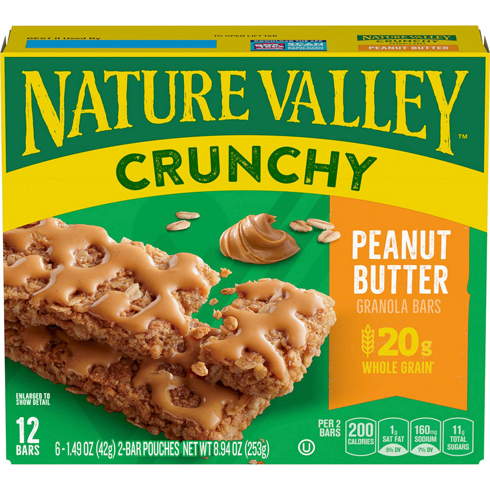 Nature Valley Crunchy Peanut Butter Granola Bars, 12 ct