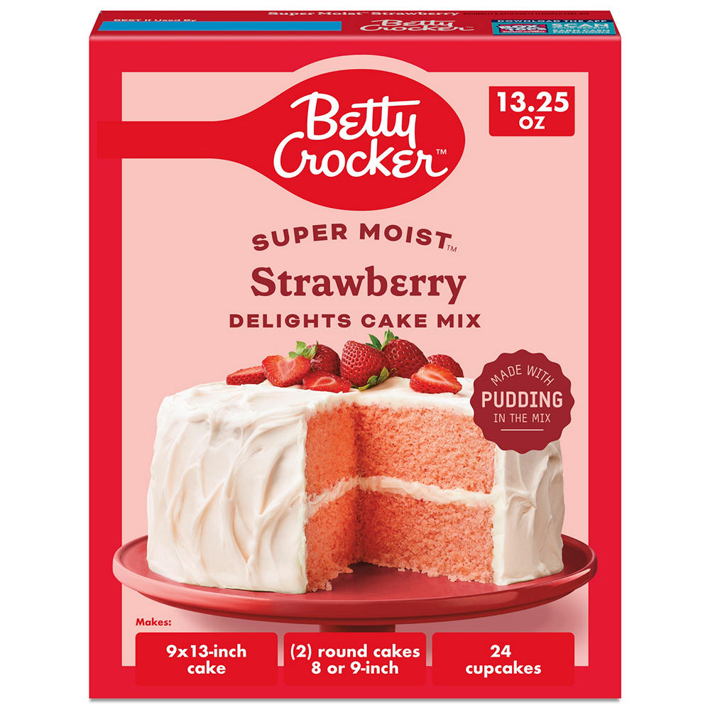 Betty Crocker Super Moist Strawberry Cake Mix, 13.25 oz