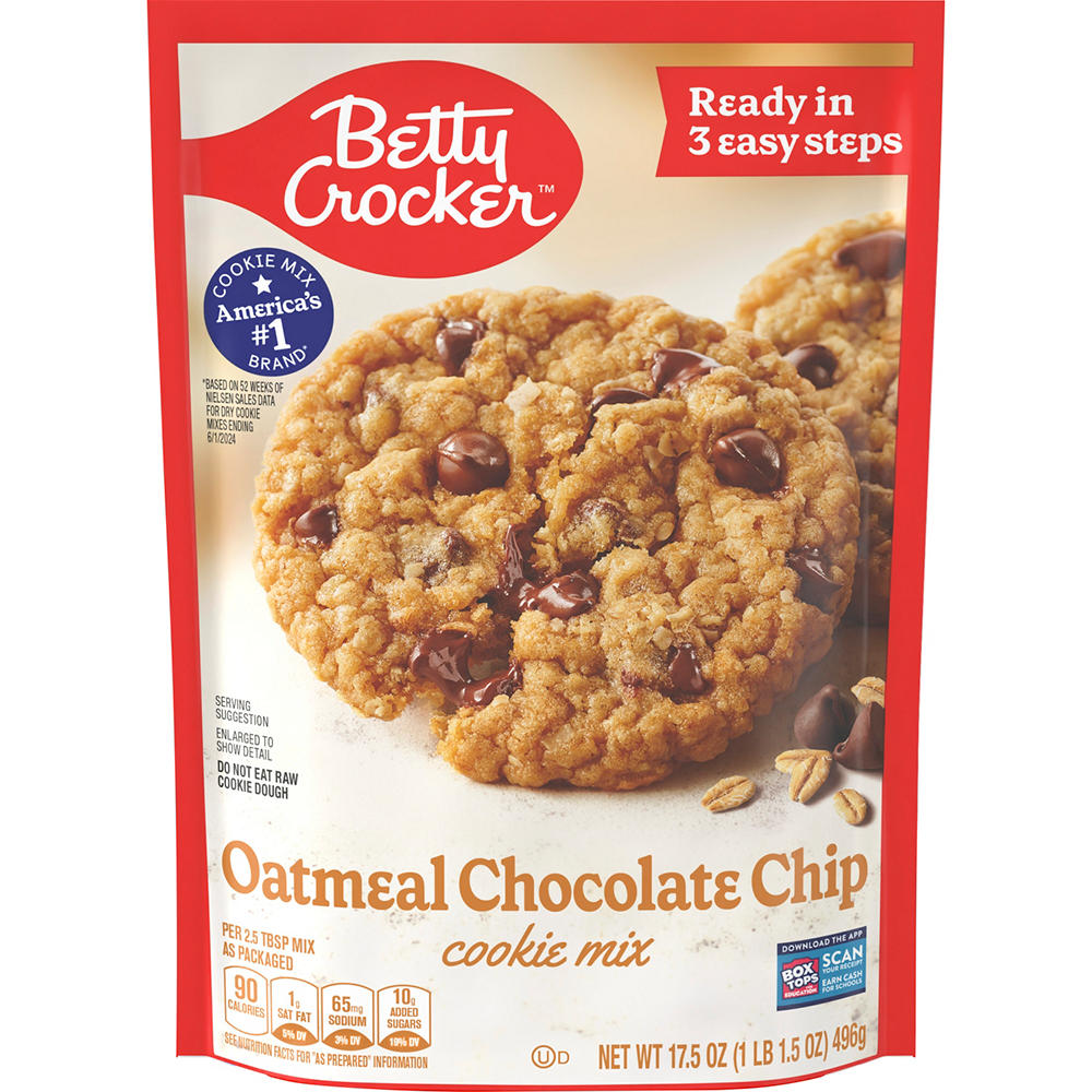 Betty Crocker Oatmeal Chocolate Chip Cookie Mix, 17.5 oz