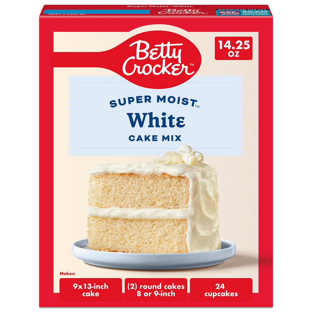 Betty Crocker Super Moist White Cake Mix, 14.25 oz