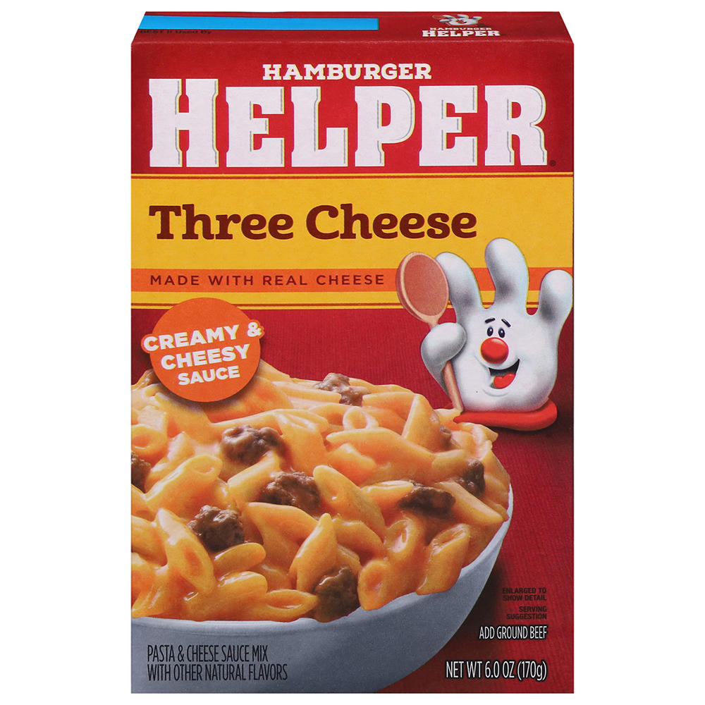 Hamburger Helper Three Cheese Pasta & Cheese Mix, 6 oz
