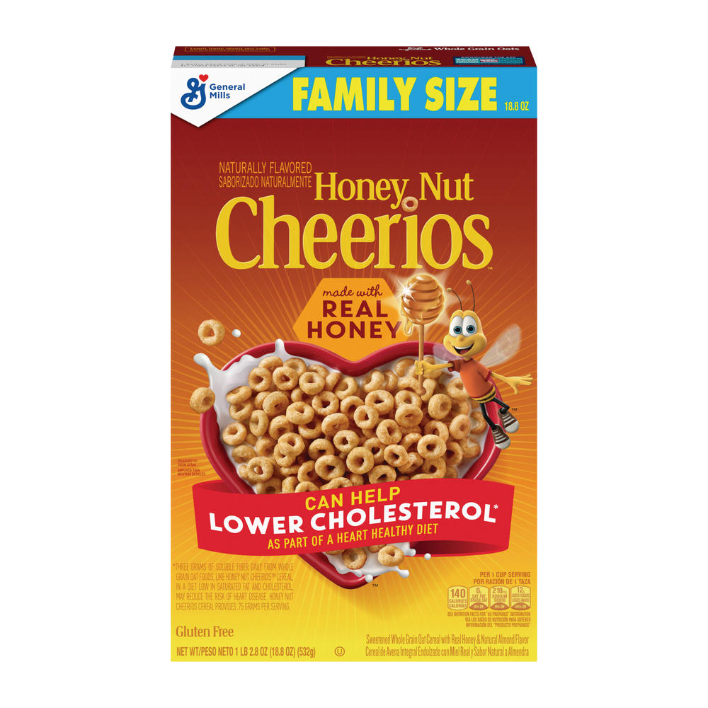 General Mills Honey Nut Cheerios Cereal - Family Size, 18.8 oz