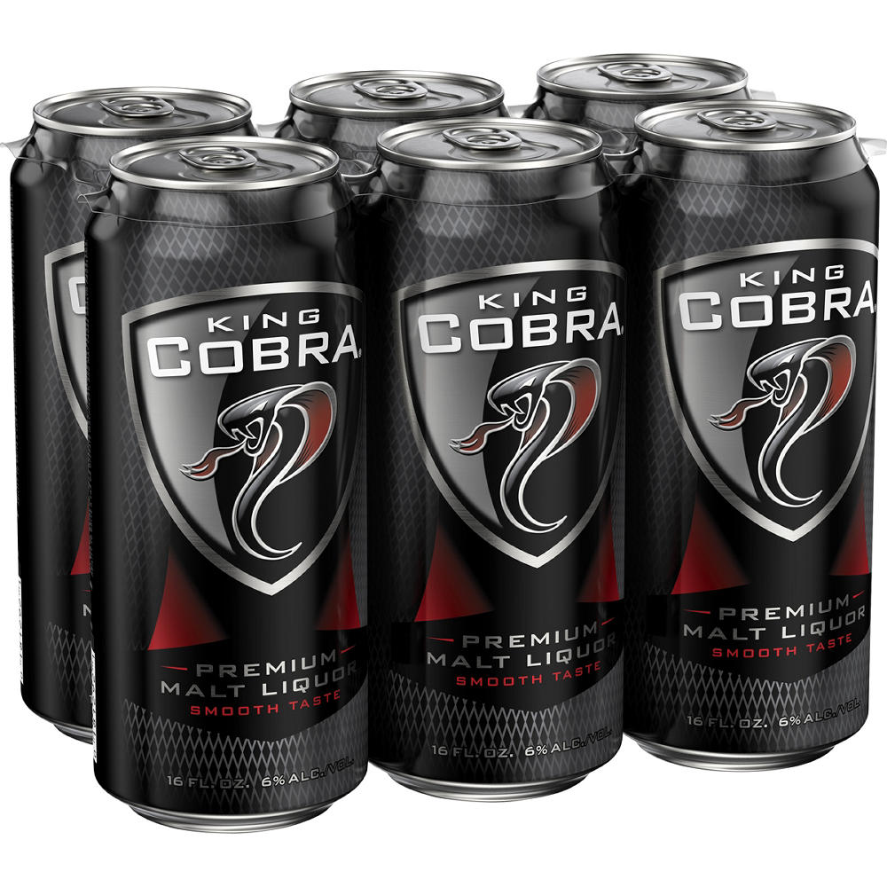 King Cobra Premium Malt Liquor 6 pk Cans, 16 oz