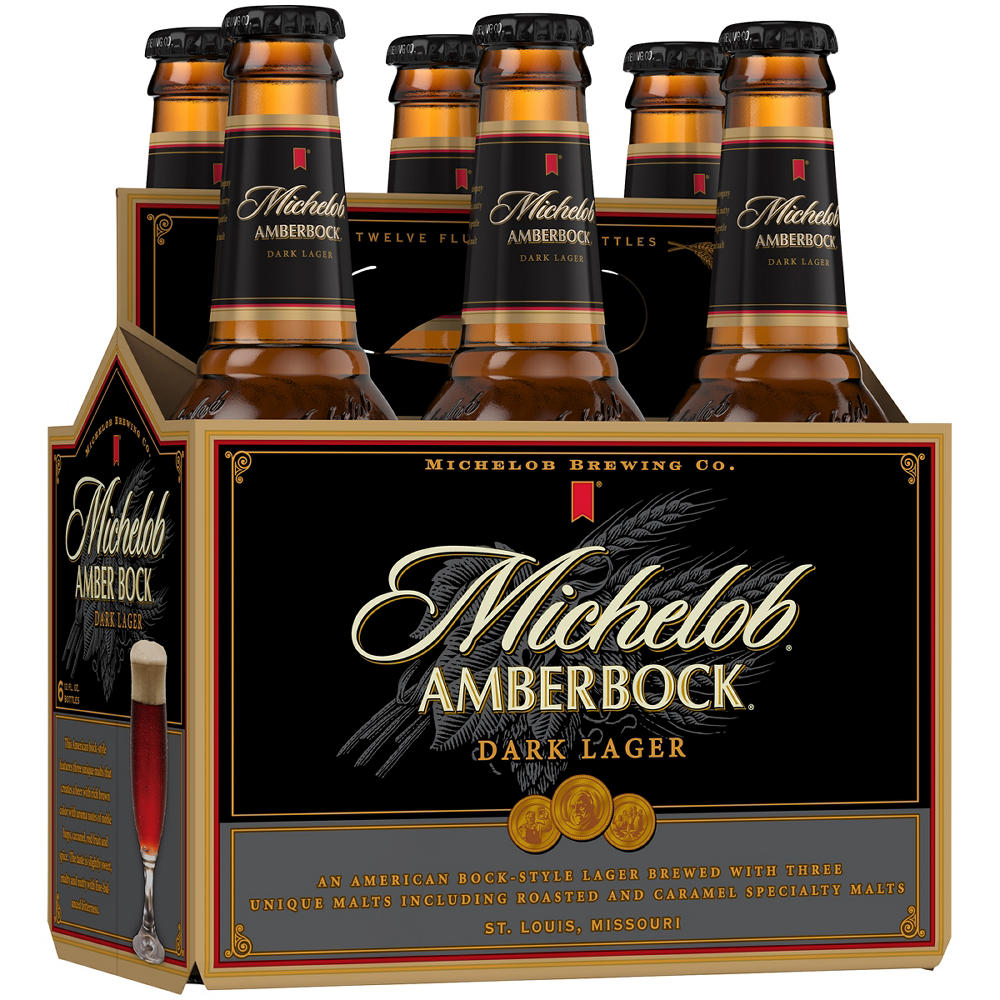 Michelob Amber Bock Dark Lager 6 pk Bottles, 12 oz