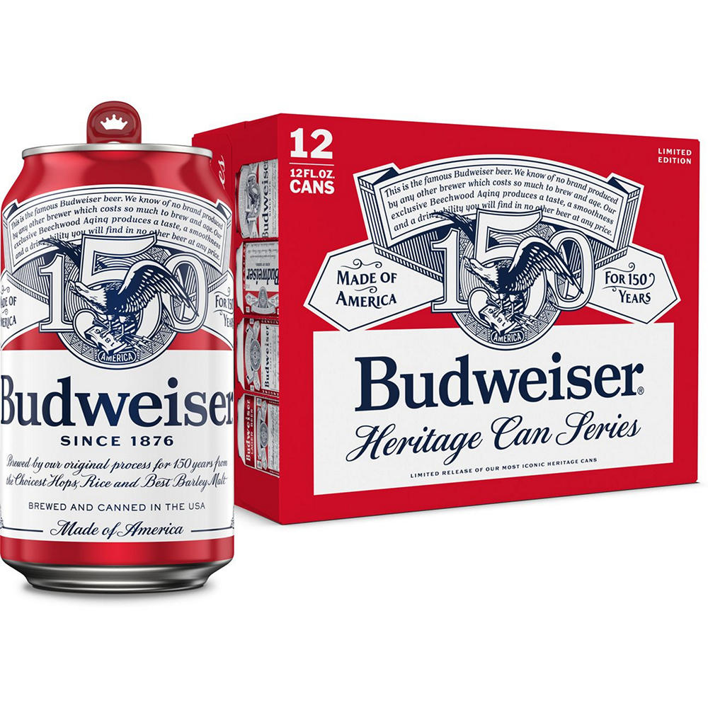 Budweiser American Lager Beer 12 pk Cans, 12 oz