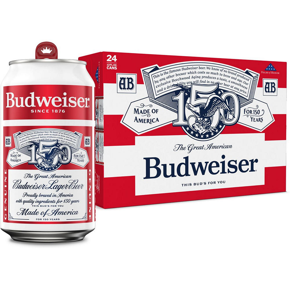 Budweiser American Lager Beer 24 pk Cans, 12 oz