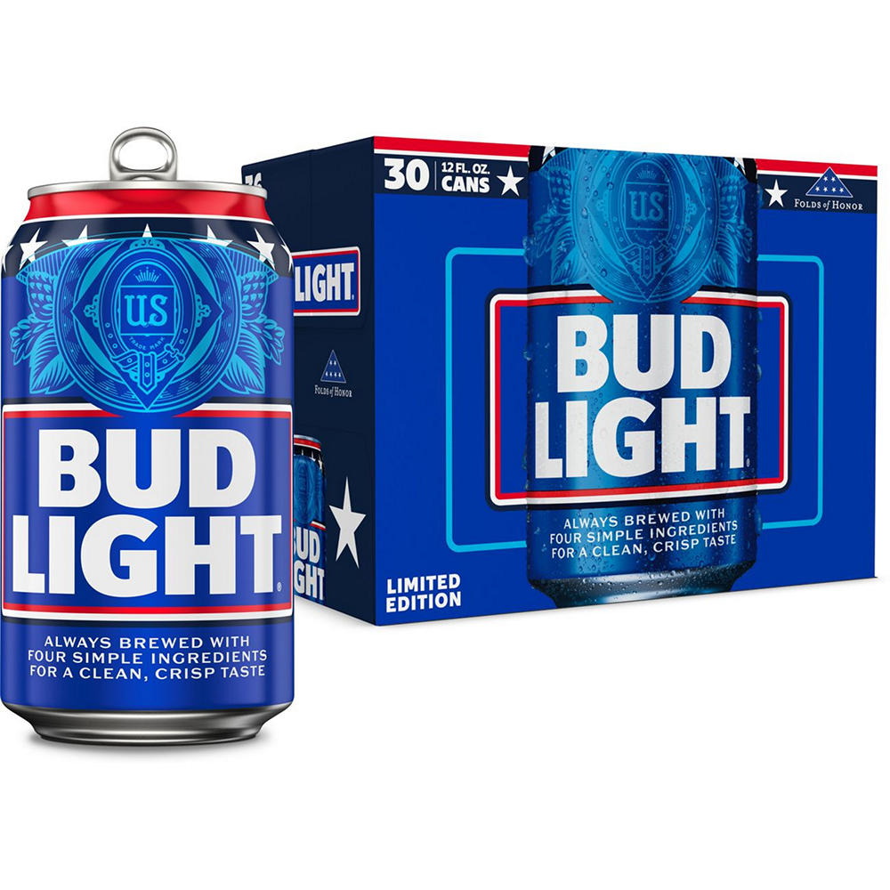 Bud Light American Lager Beer 30 pk Cans, 12 oz