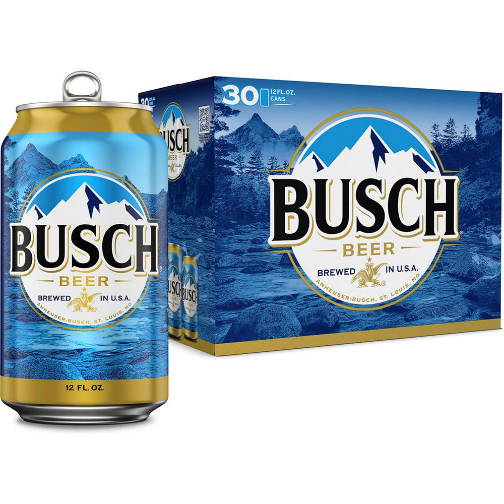 Busch Beer 30 pk Cans, 12 oz