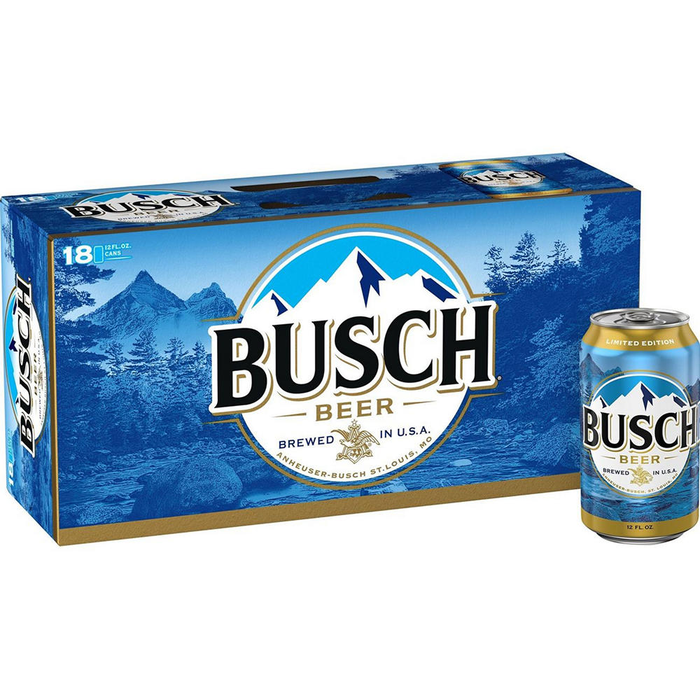 Busch Beer 18 pk Cans, 12 oz