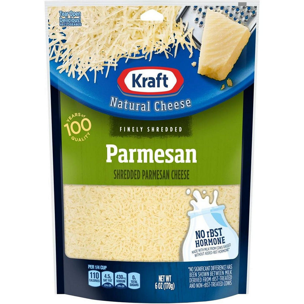 Kraft Parmesan Finely Shredded Cheese, 6 oz