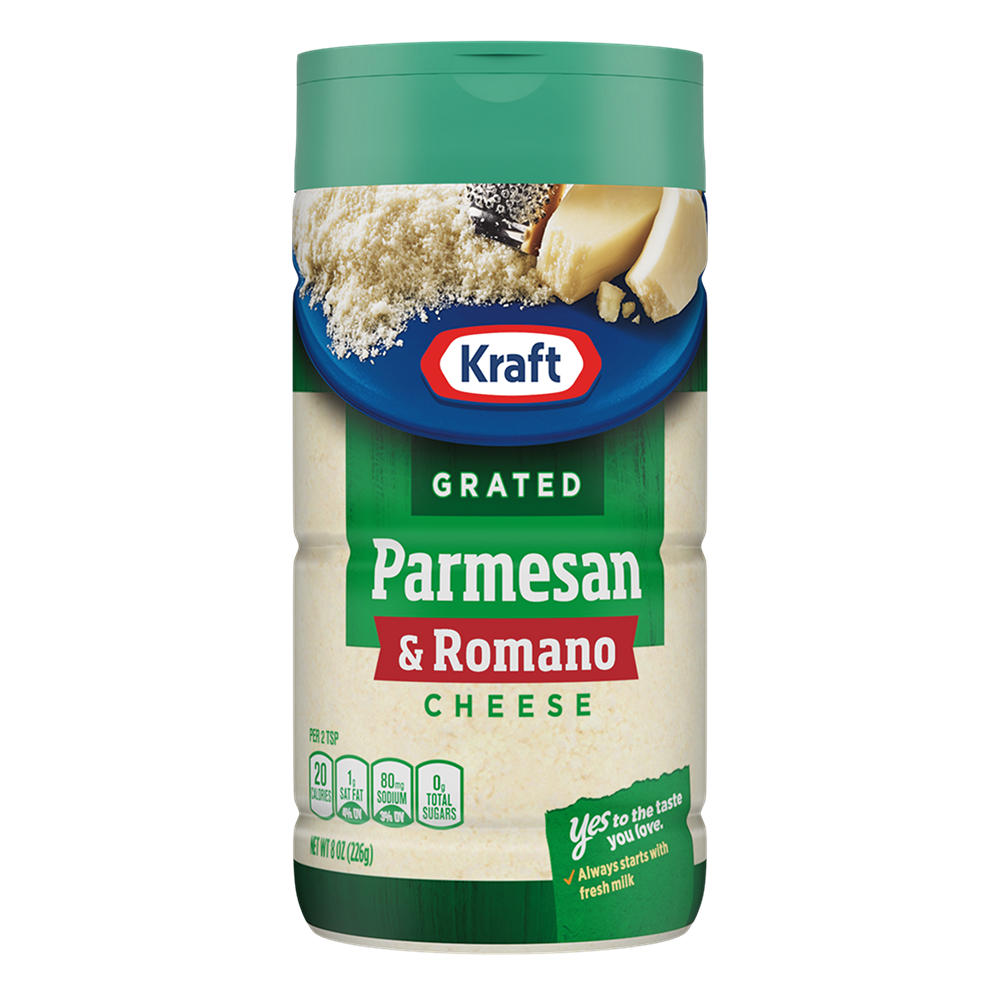 Kraft Parmesan & Romano Grated Cheese, 8 oz