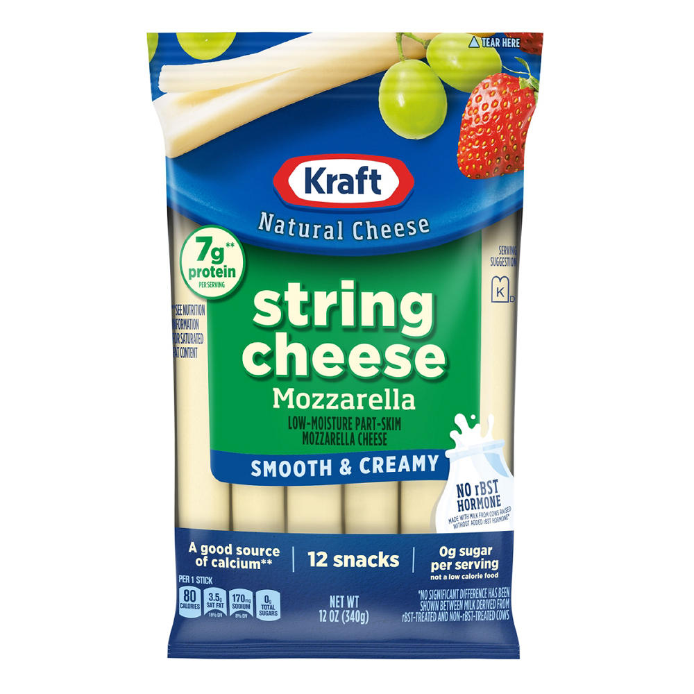 Kraft Mozzarella String Cheese, 12 oz
