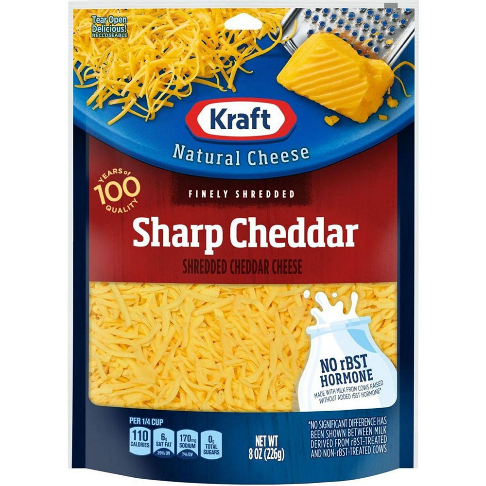 Kraft Sharp Cheddar Finely Shredded Cheese, 8 oz