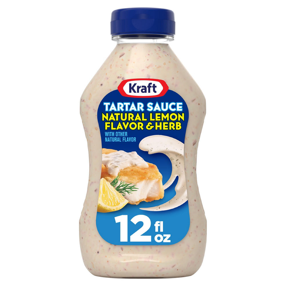 Kraft Natural Lemon Flavor and Herb Tartar Sauce, 12 oz