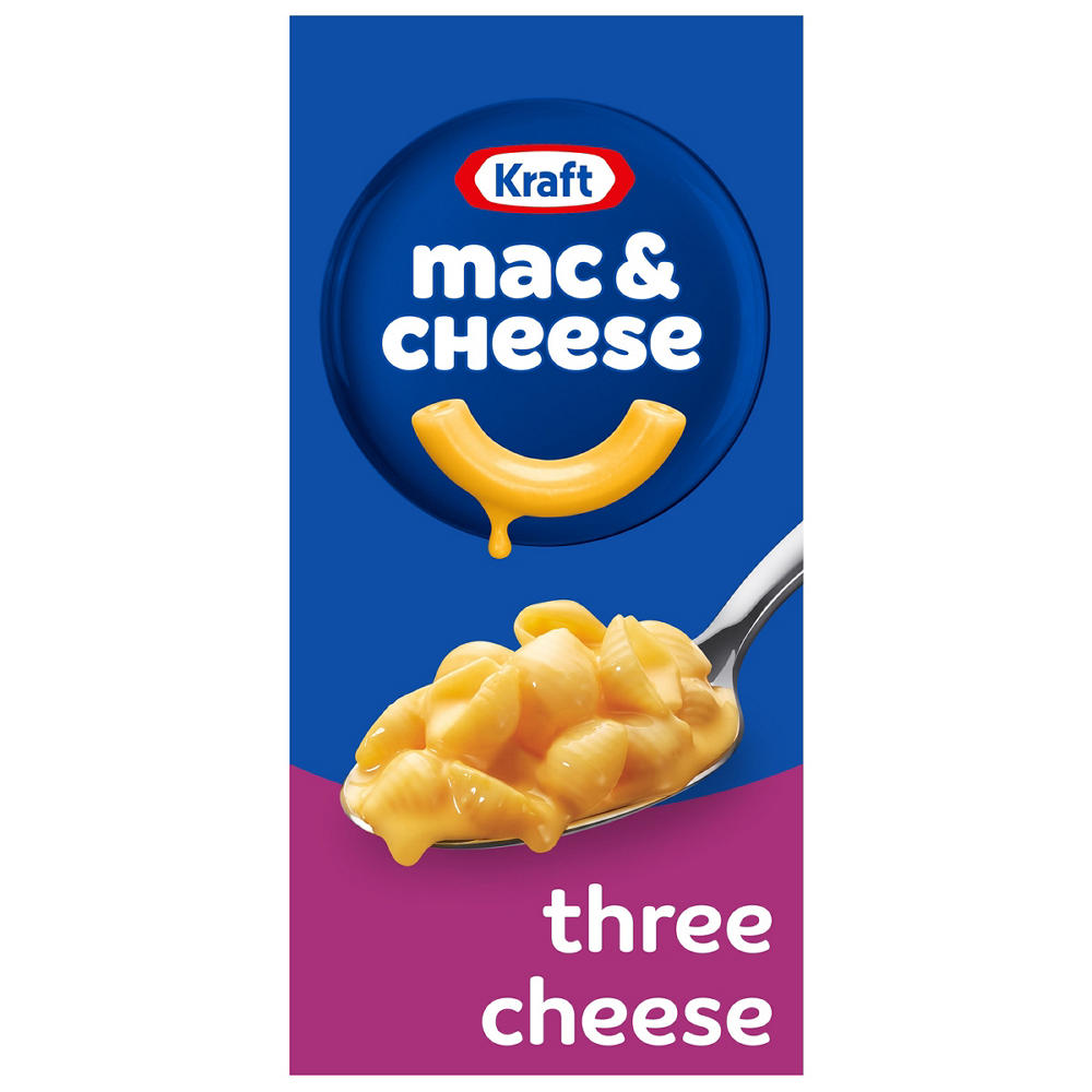Kraft Three Cheese Macaroni & Cheese Dinner, 7.25 oz
