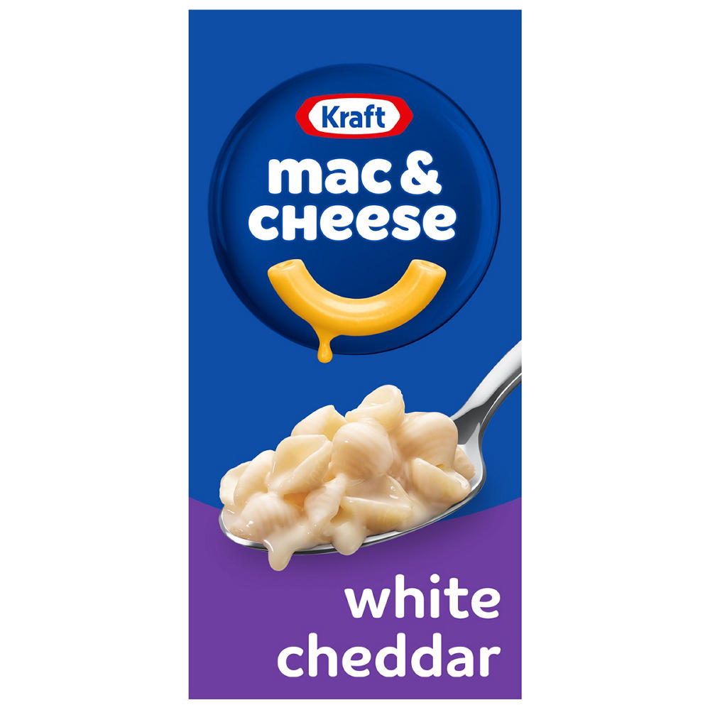 Kraft White Cheddar Pasta Shells Macaroni & Cheese Dinner, 7.3 oz