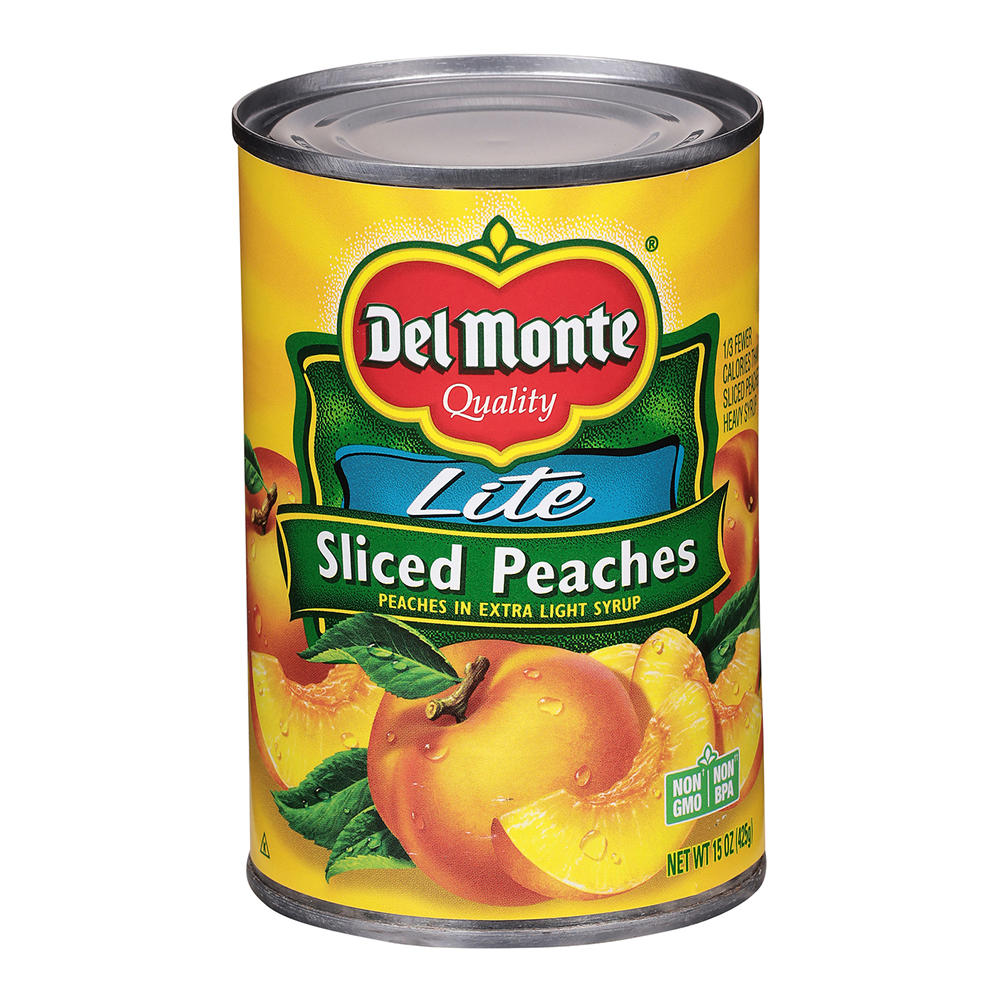 Del Monte Lite Sliced Peaches in Extra Light Syrup, 15 oz