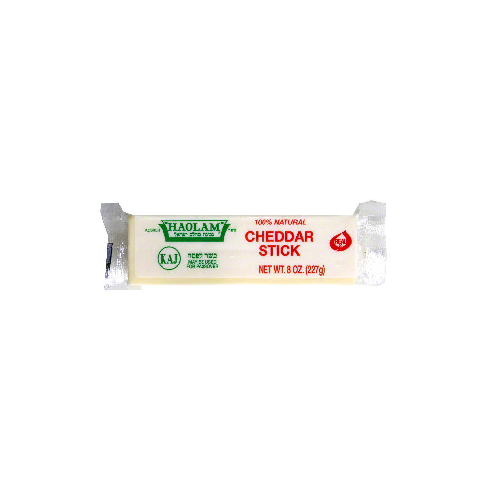 Haolam Kosher Cheddar Stick, 8 oz