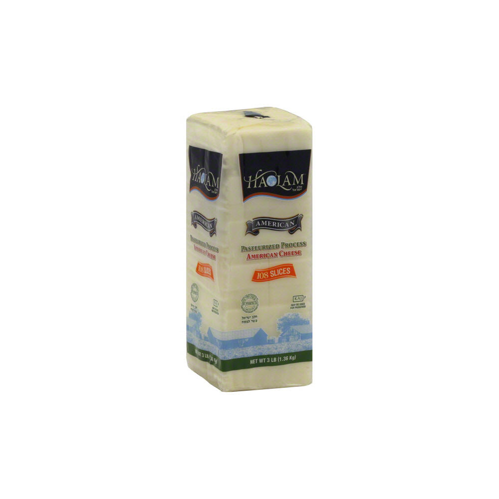 Haolam Kosher Pasteurized Process American Cheese, 3lb