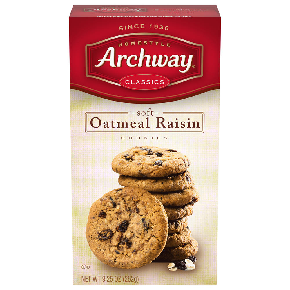 Archway Classic Oatmeal Raisin Soft Cookies, 9.25 oz