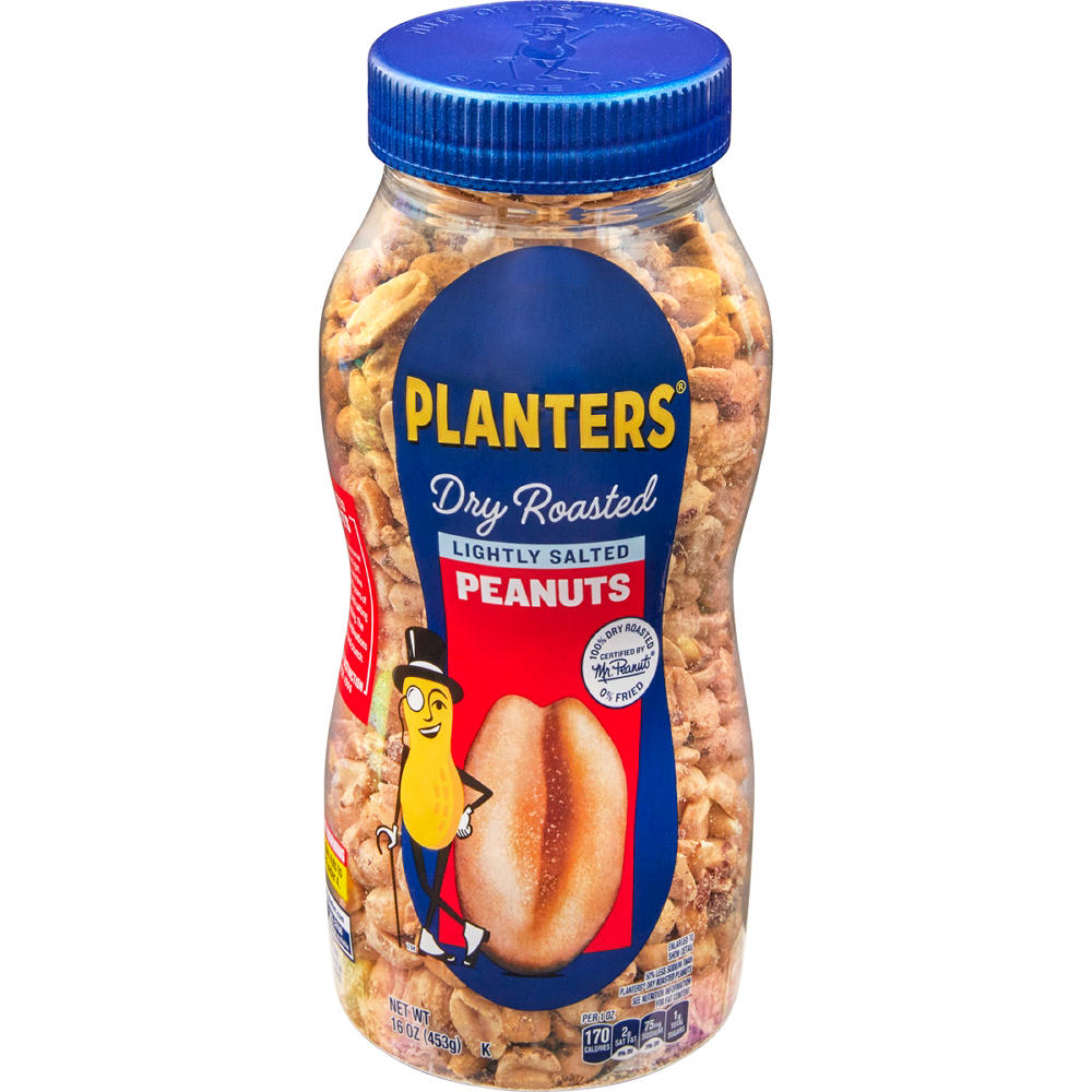 Planters Lightly Salted Dry Roasted Peanuts, 16 oz