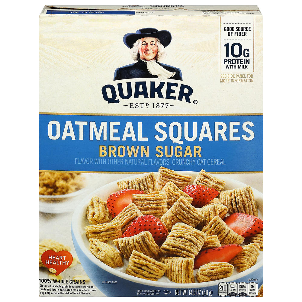 Quaker Brown Sugar Oatmeal Squares Cereal, 14.5 oz