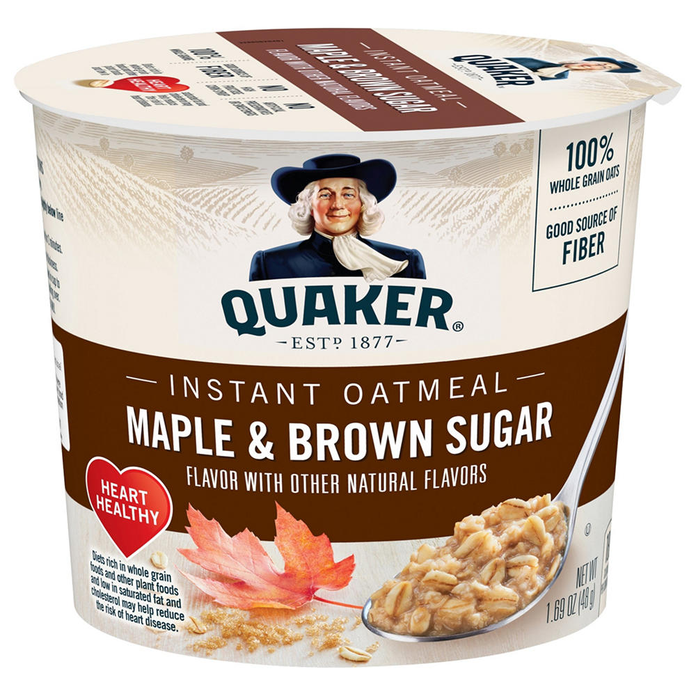 Quaker Maple & Brown Sugar Instant Oatmeal Cup, 1.69 oz