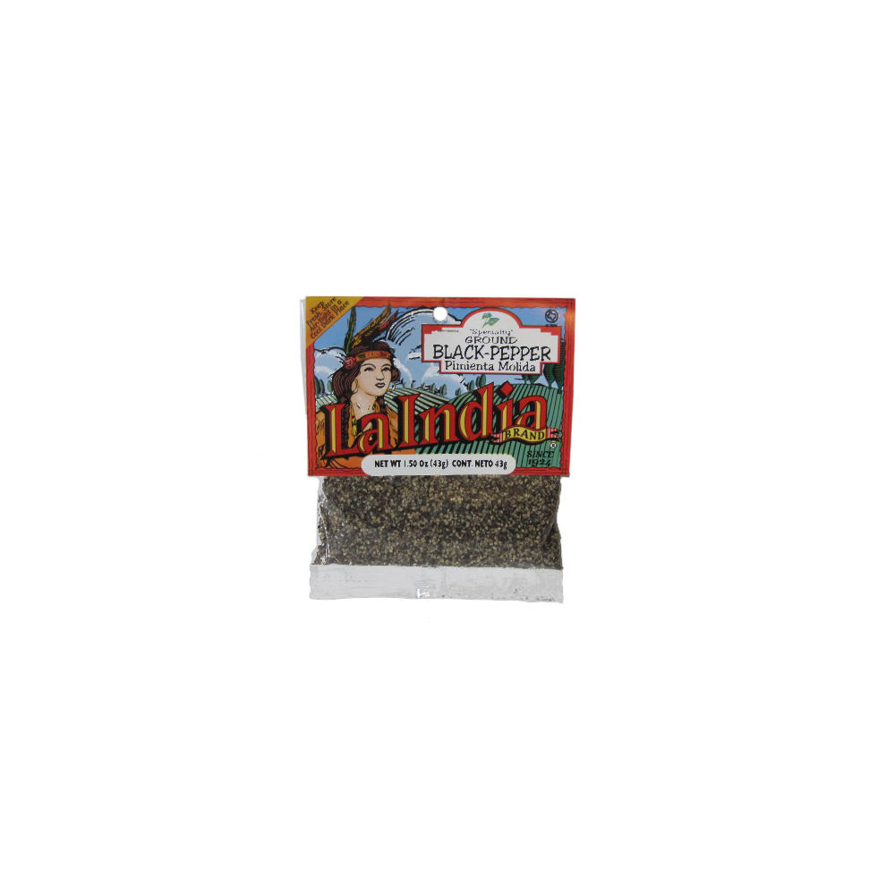La India Ground Black-Pepper, 1.5 oz