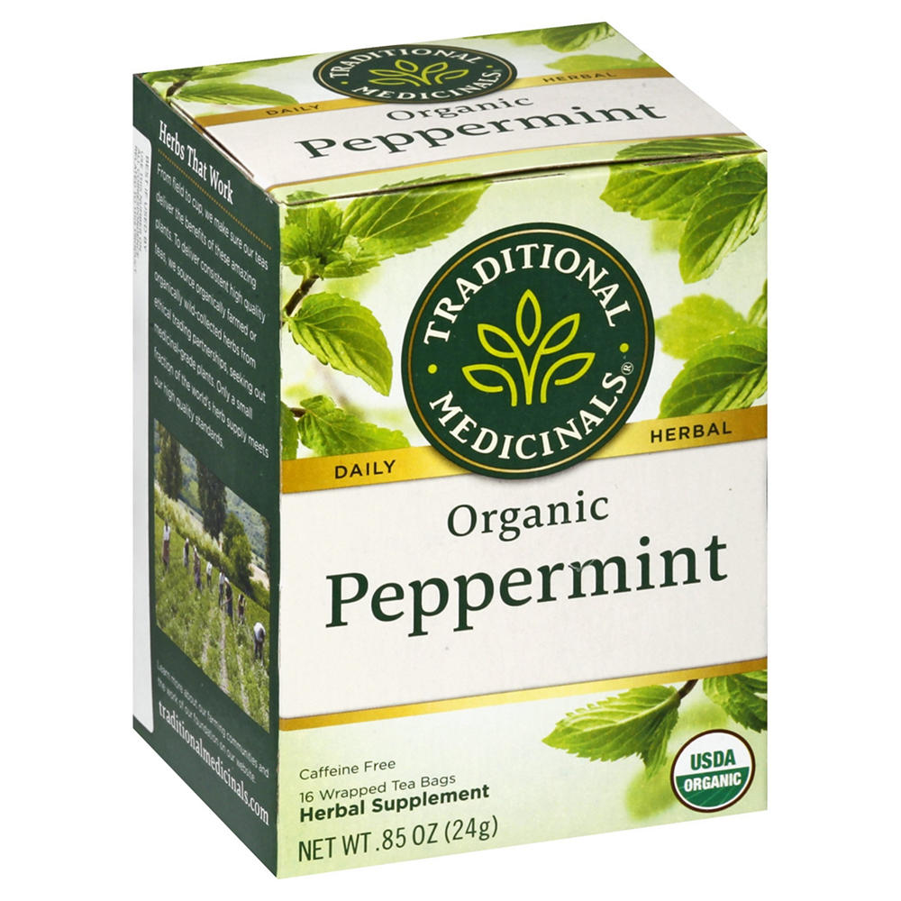 Traditional Medicinals Organic Peppermint Herbal Tea Bags, 16 ct