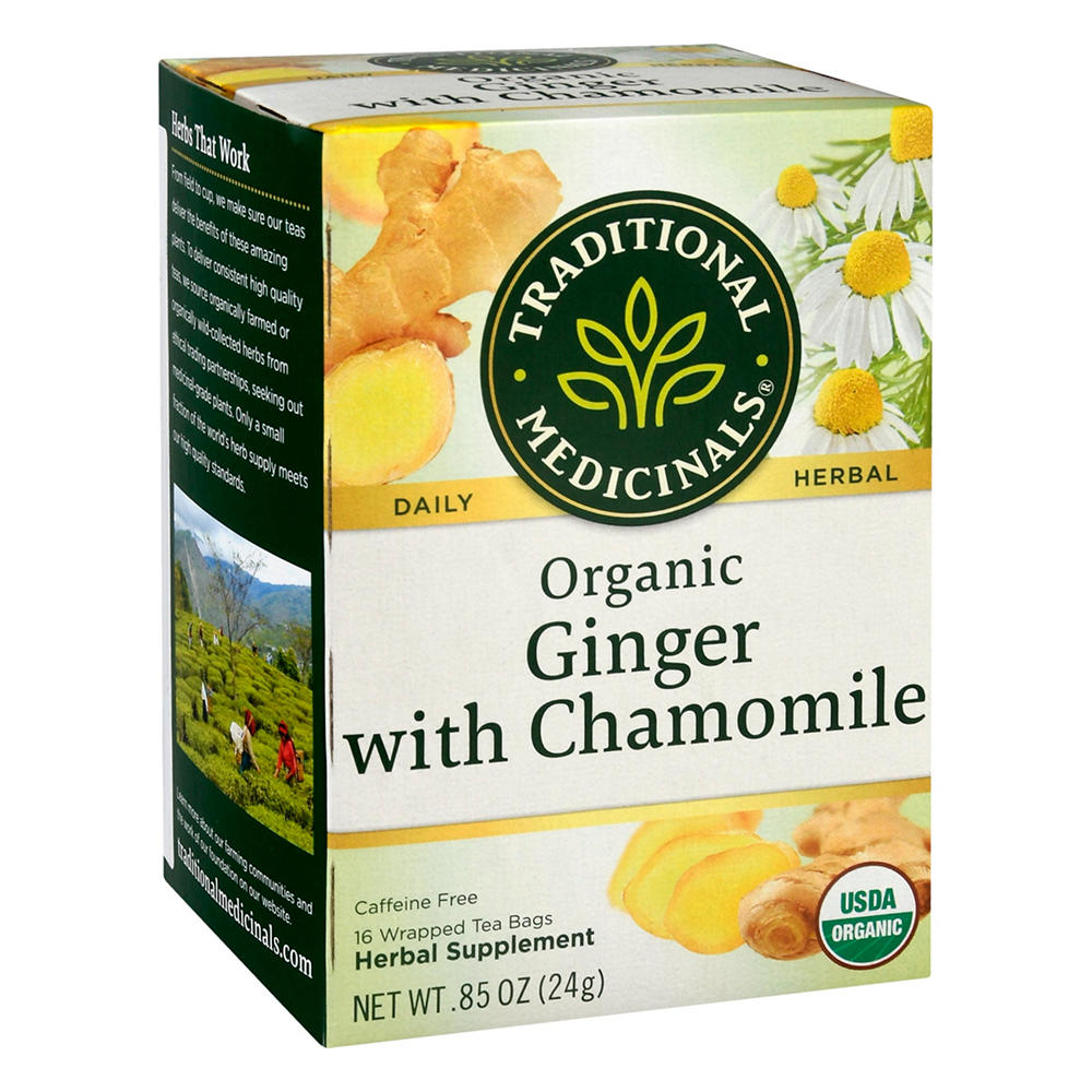 Traditional Medicinals Organic Golden Ginger Caffeine Free Herbal Tea, 16 ct