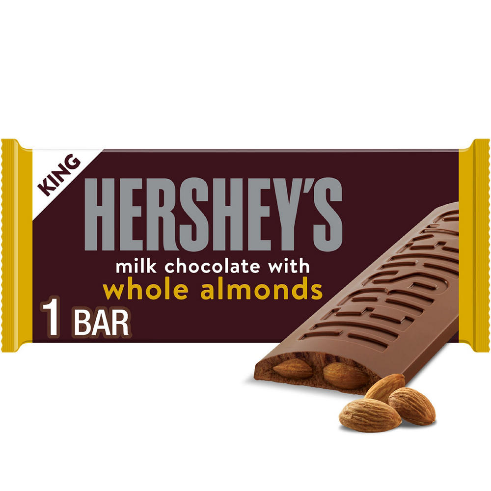 Hershey's Milk Chocolate with Almonds Candy Bar - King Size, 2.6 oz