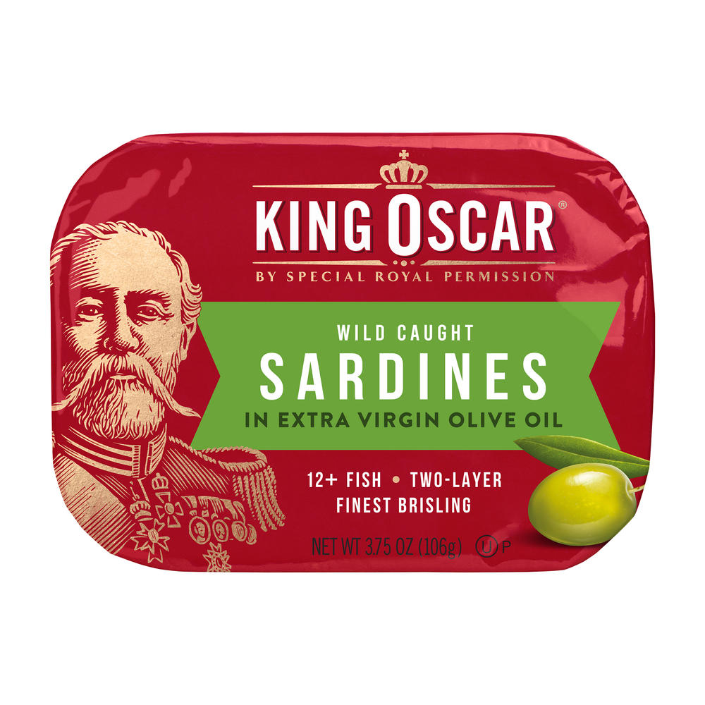 King Oscar Wild Caught Sardines in Extra Virgin Olive Oil, 3.75 oz