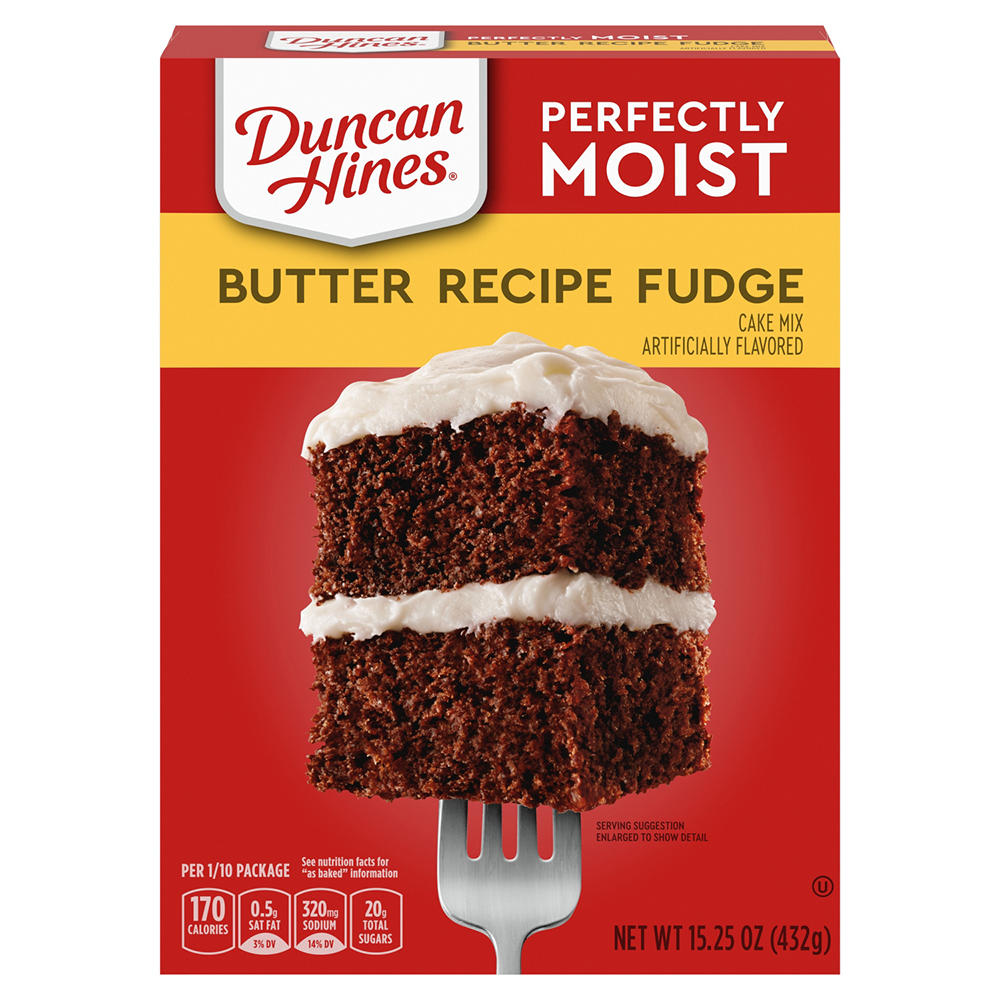 Duncan Hines Perfectly Moist Butter Recipe Fudge Cake Mix, 15.25 oz