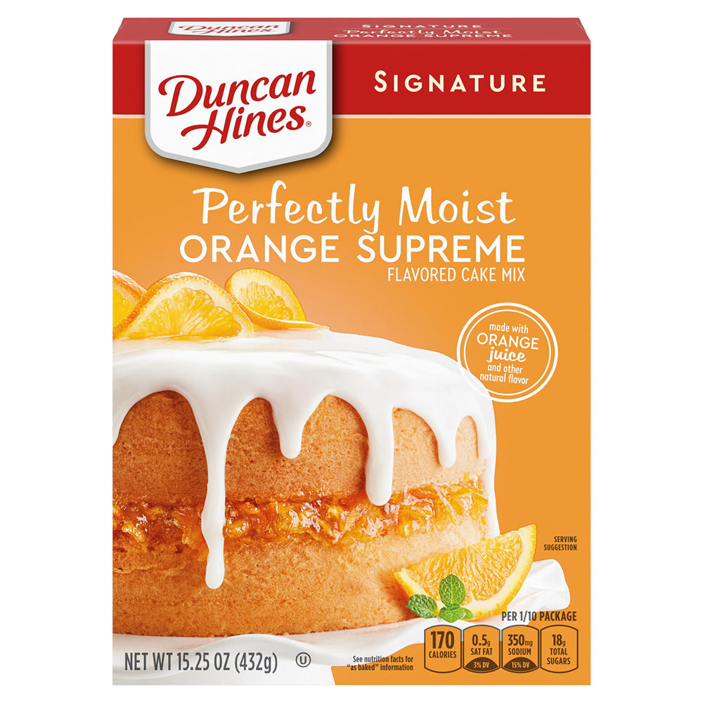 Duncan Hines Signature Perfectly Moist Orange Supreme Cake Mix, 15.25 oz
