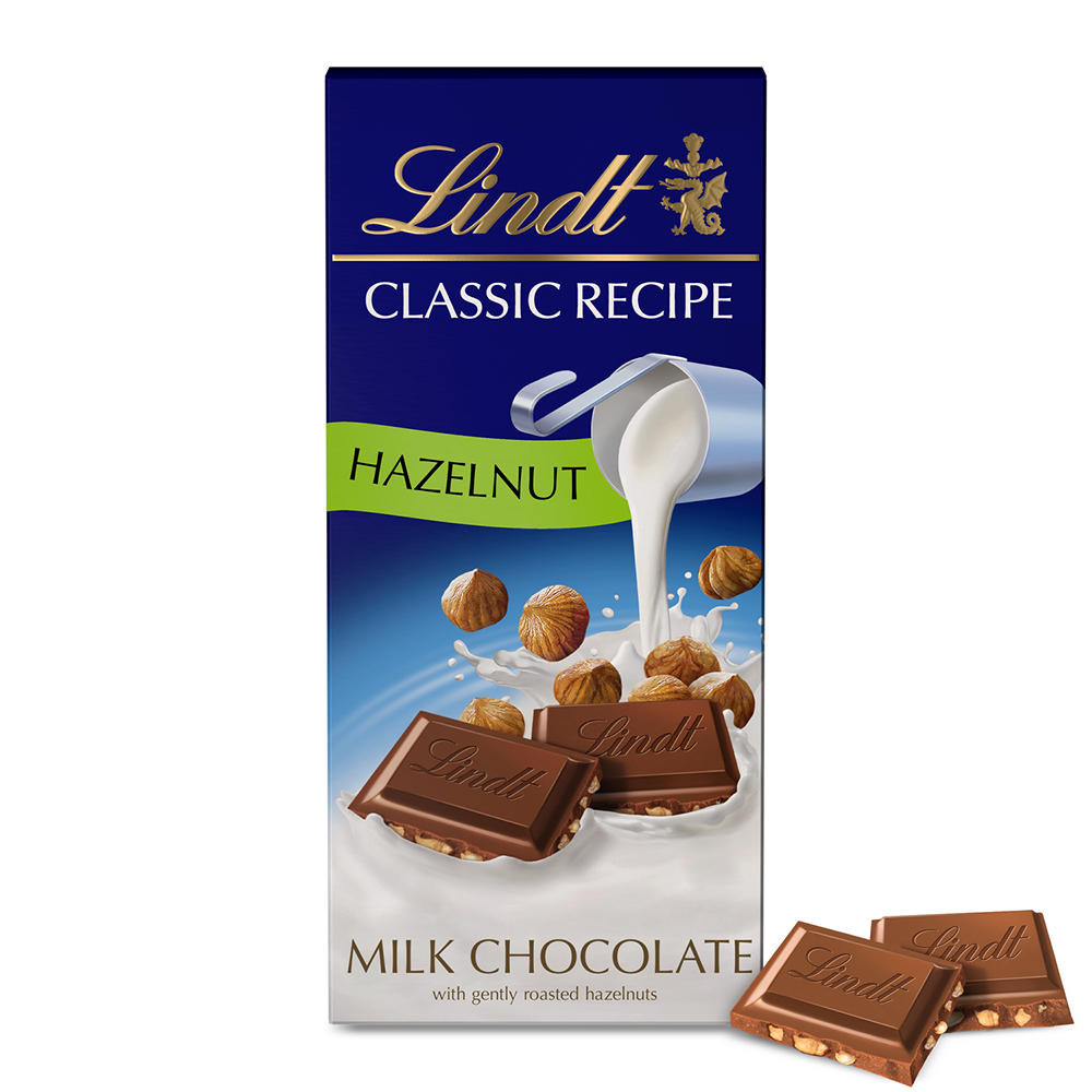 Lindt Classic Recipe Hazelnut Milk Chocolate Bar, 4.4 oz
