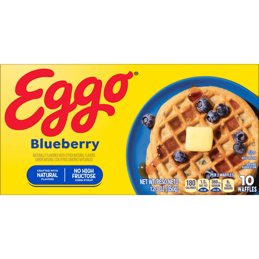 Eggo Blueberry Frozen Waffles, 10 ct