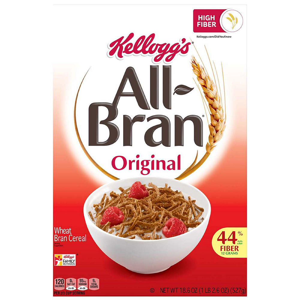 Kellogg's All Bran Original Cereal, 18.6 oz