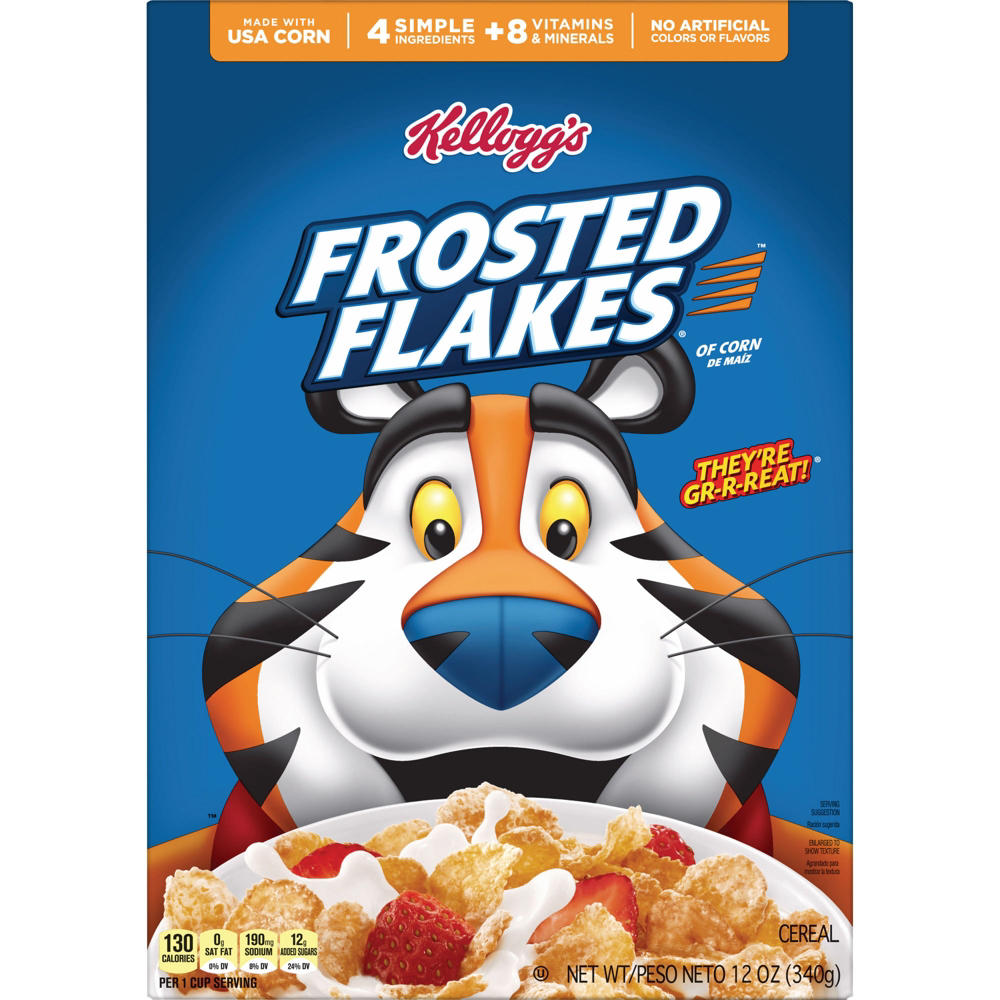Kellogg's Frosted Flakes Original Breakfast Cereal, 12 oz