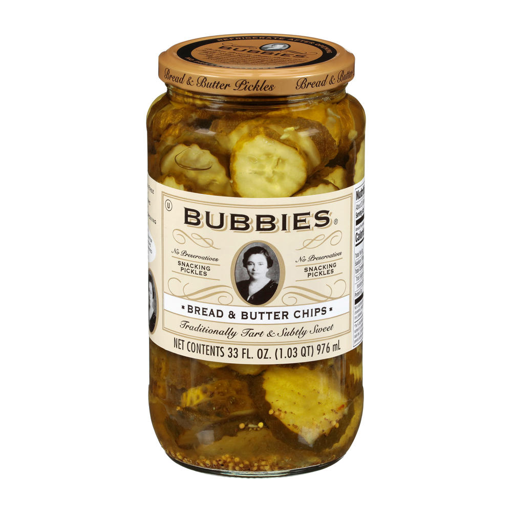 Bubbies Kosher Bread & Butter Pickle Chips, 33 oz