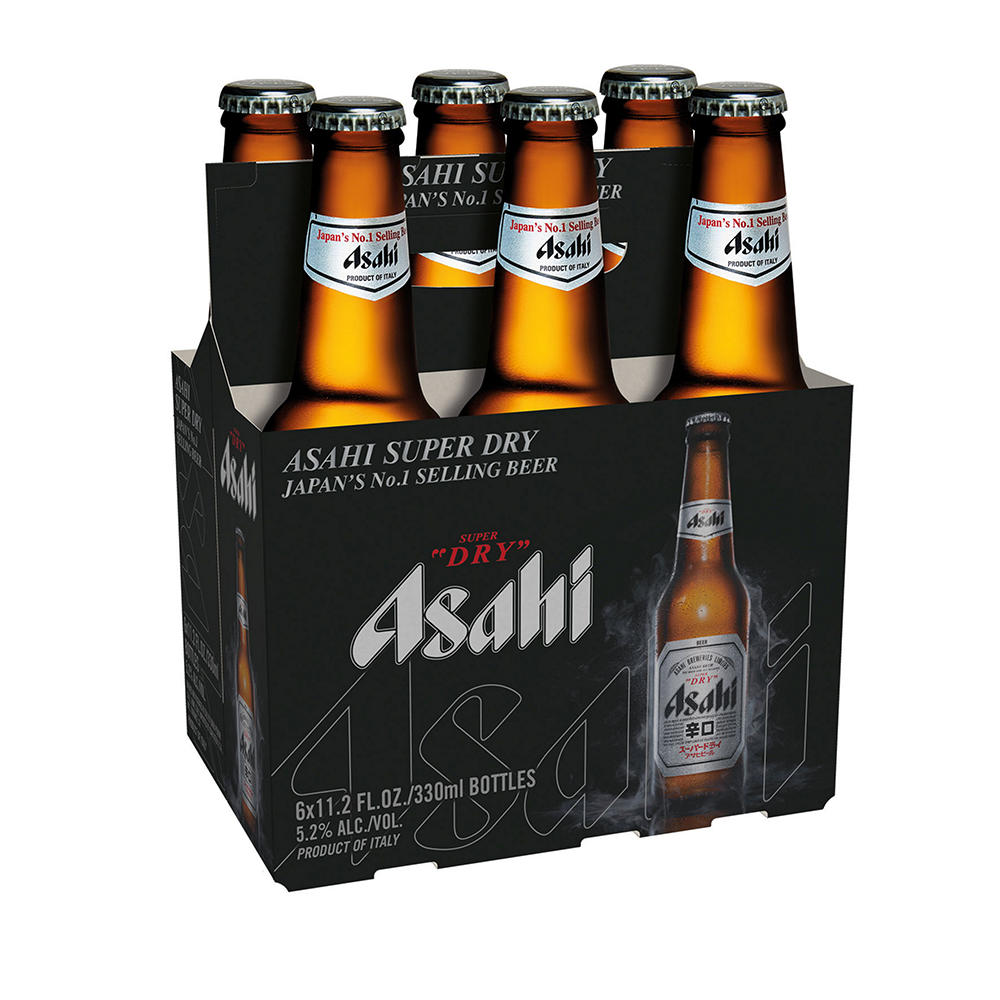 Asahi Super Dry Beer 6 pk Bottles, 11.2 oz