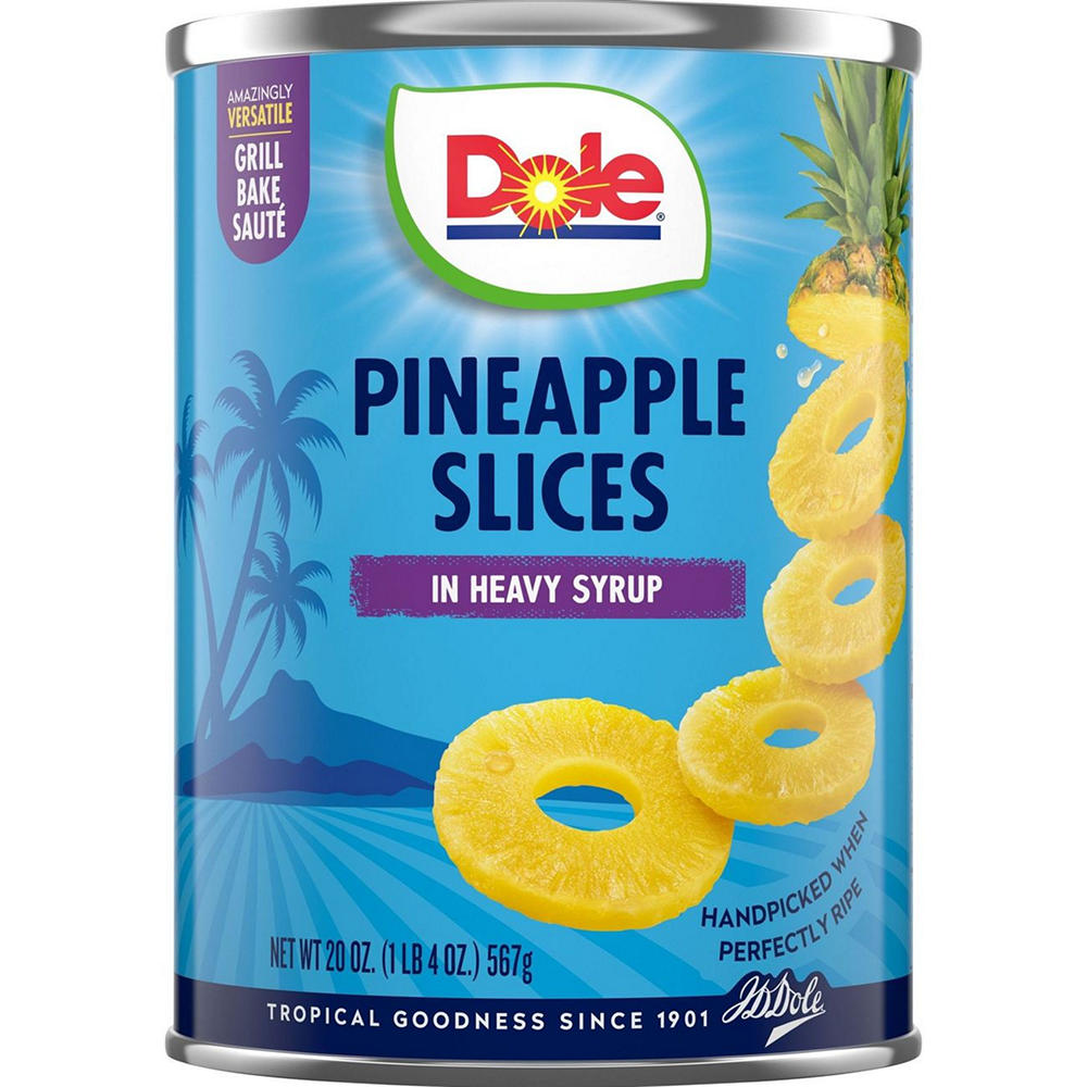 Dole Pineapple Slices in Heavy Syrup, 20 oz