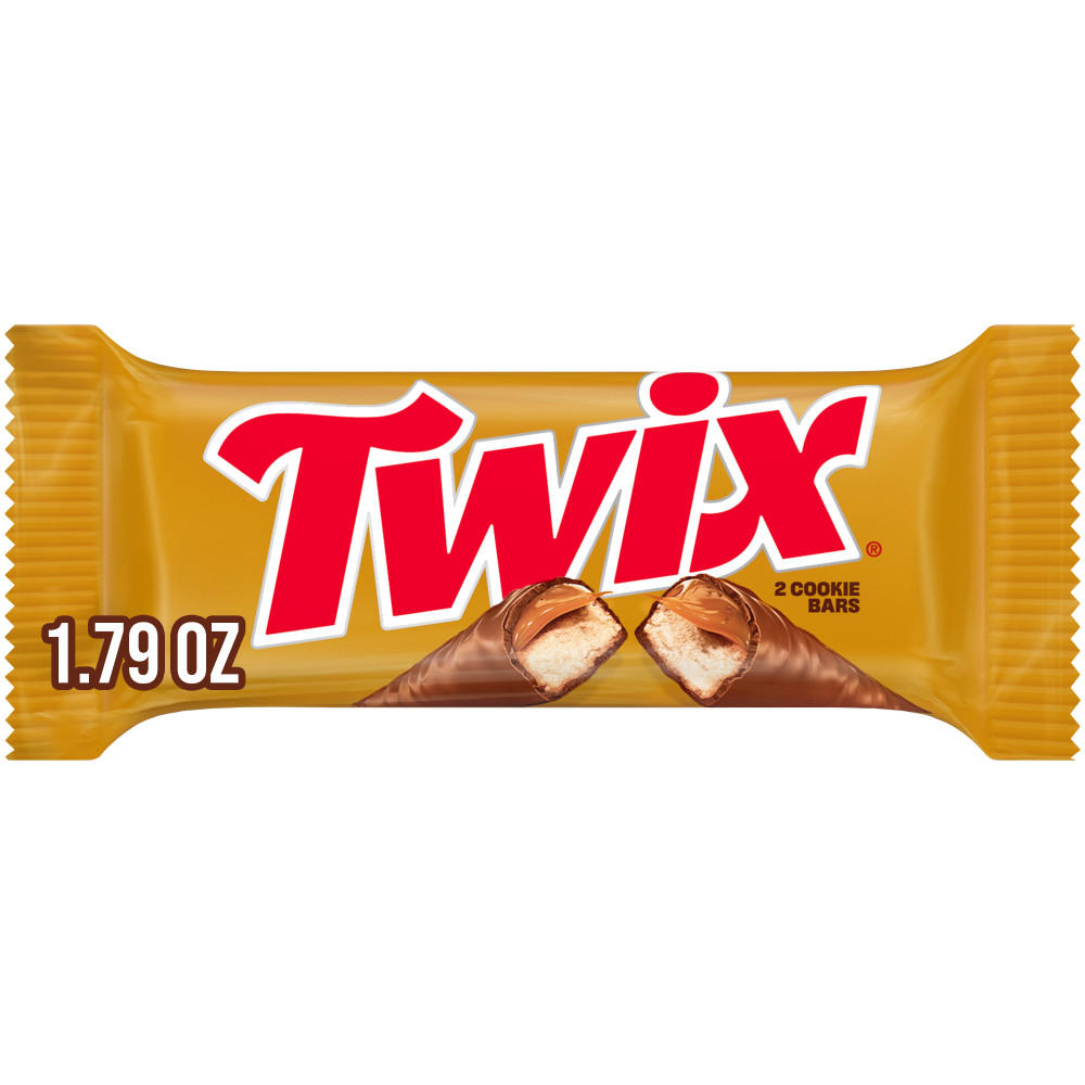 Twix Caramel Chocolate Cookie Candy Bar, 1.79 oz
