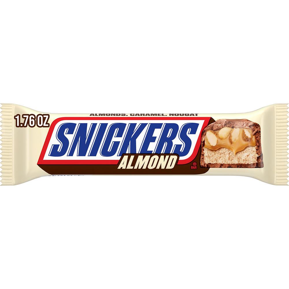 Snickers Almond Chocolate Single Size Candy Bar, 1.76 oz