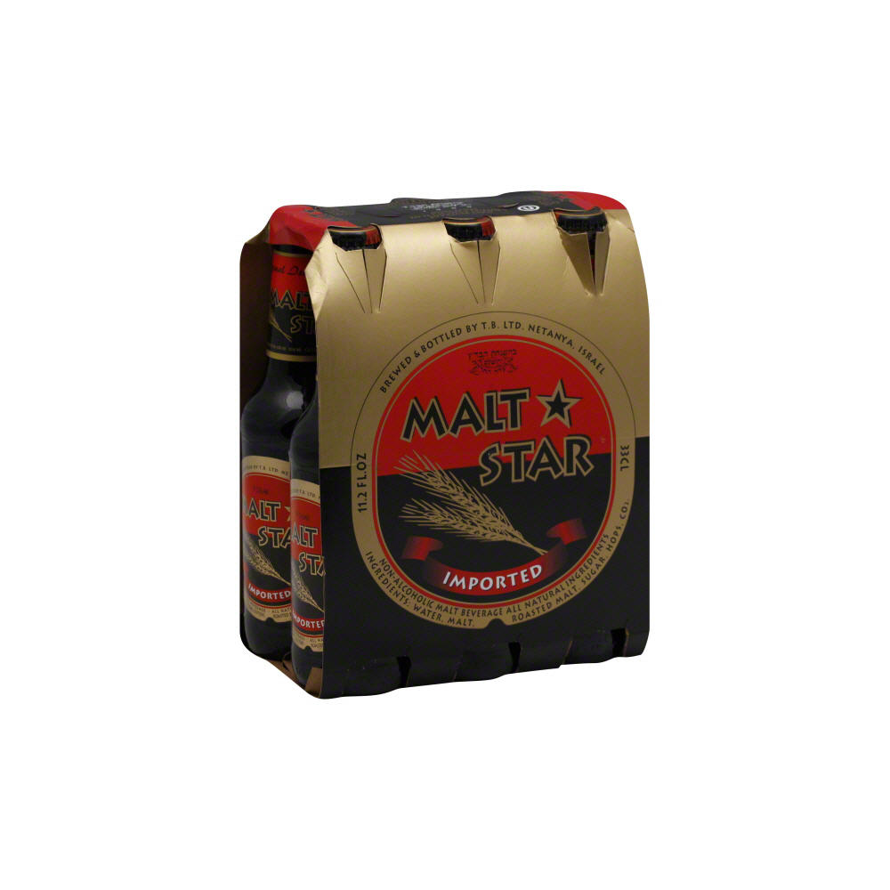 Malt Star Kosher Non-Alcoholic Malt Beverage, 6 ct