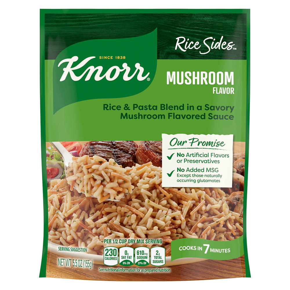 Knorr Rice Sides Mushroom Long Grain Rice and Vermicelli Pasta Blend, 5.5 oz